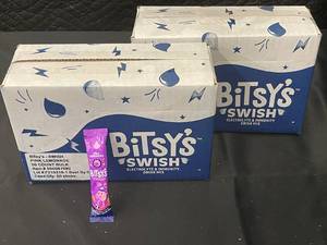 lot 8 image: Lot of 2 Bitsys Swish Pink Lemonade Electrolyte & Immunity Drink Mix - 100 Sticks