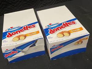 lot 14 image: Hostess Donettes Crunch Mini Donuts - 2 Boxes