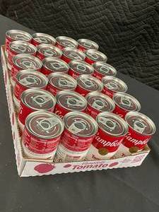 lot 16 image: Lot of 24 Campbells Condensed Tomato Soup Cans