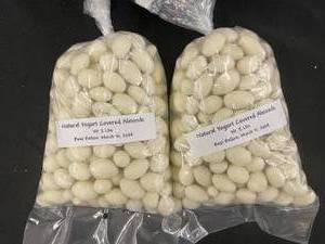lot 25 image: Lot of Natural Yogurt Covered Almonds - 4 Lbs