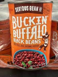 lot 29 image: Serious Bean Co. Buckin Buffalo Black Beans - 12 Pack