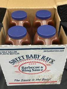 lot 30 image: Sweet Baby Rays Honey Sriracha Wing Sauce & Glaze - 4 Half-Gallon Bottles