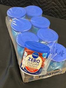 lot 38 image: Pillsbury Zero Sugar Creamy Supreme Premium Frosting Chocolate Fudge - 8 Pack