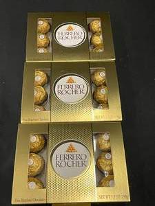 lot 47 image: Ferrero Rocher Fine Hazelnut Chocolates - 3 Boxes of 5.3 oz (150g) Each