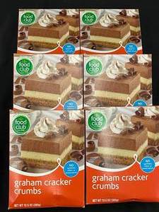 lot 133 image: Lot of 6 Food Club Graham Cracker Crumbs 13.5 oz