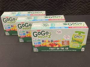 lot 305 image: GoGo SqueeZ Applesauce Variety Pack - 3 Boxes