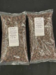lot 236 image: Lot of 2 Lets Get Nuts Sea Salt Chocolate Covered Peanuts - 2 lbs Each