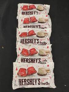 lot 233 image: Lot of 5 Bags of Hersheys Peppermint Bark Bells Candy