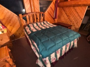 lot 42 image: Log Head board and bedding set