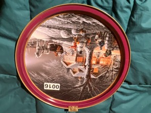 lot 16 image: winter picture on aluminum platterwall art