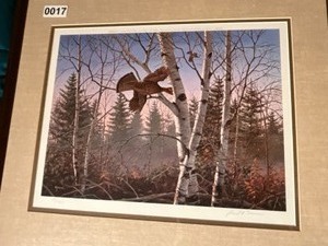 lot 17 image: Bird hunt frame wall art