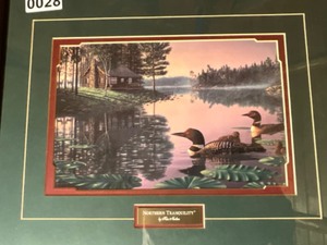 lot 28 image: Northern Tranquility loon print