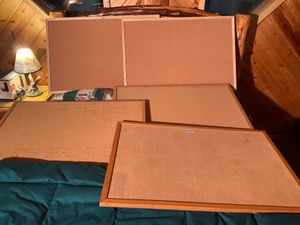 lot 35 image: set of 5 cork boards-