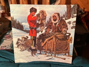 lot 76 image: fur trapper art piece