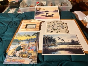 lot 95 image: vintage wall art