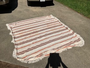 lot 369 image: assorted table covers plus tote