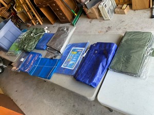 lot 391 image: assorted tarps-all new or like new condition