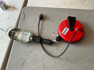 lot 490 image: garage light with retract cord