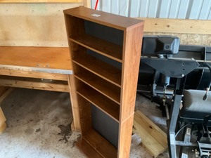 lot 526 image: brown display shelf