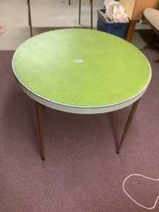 lot 293 image: Vintage Green top folding table