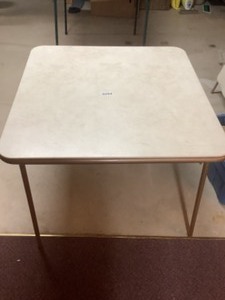 lot 294 image: Vintage white vinyl fold table