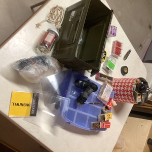 lot 350 image: Ammo box and contents