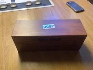 lot 97 image: Wooden Recipe Box