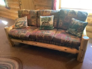 lot 146 image: Carved Wood Couch