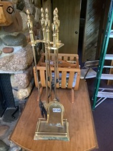 lot 158 image: Brass Chimney Tools