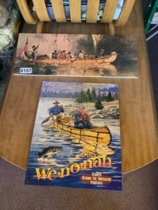 lot 157 image: We-no-nah Canoe Advertising sign