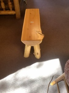 lot 163 image: Hand Carved Bench