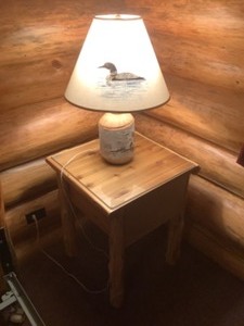 lot 168 image: Birch wrapped lamp