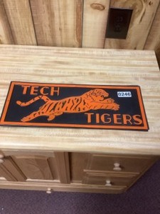 lot 246 image: Tech Tigers plastic sign