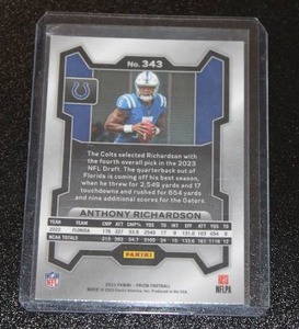 2023 Prizm Anthony Richardson #343 Rookie Card