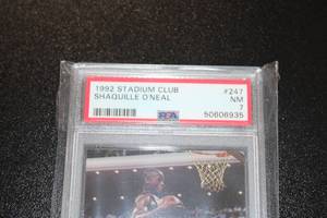1992-93 Stadium Club Shaquille ONeal #247 Rookie Card PSA 7