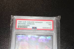 1991 Upper Deck Award Winner Holograms Michael Jordan #AW4 PSA 7