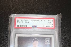 2019-20 Optic Tyler Herro #172 Rookie Card PSA 9
