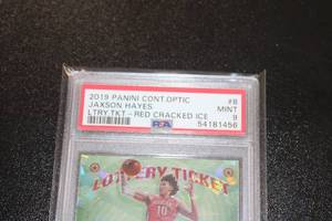 2019-20 Contenders Optic Red Cracked Ice Jaxson Hayes #8 Rookie Card PSA 9