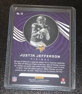2023 Illusions Black Ice Justin Jefferson #72 3199  Only 99 Exist
