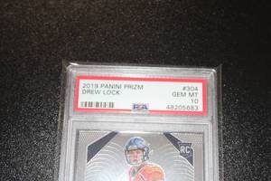 2019 Prizm Drew Lock #304 Rookie Card PSA 10