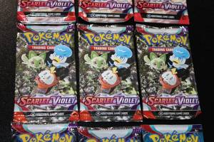 Pokemon Scarlet & Violet Base Set Factory Sealed Unopened Pack Lot  9 Packs