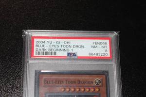 2004 Yu Gi Oh Dark Beginning 1 Blue Eyes Toon Dragon #EN066 PSA 8