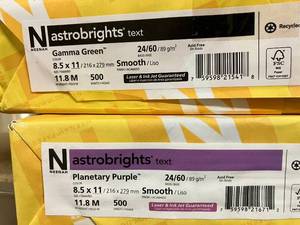 Astrobrights Copy Paper