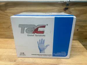 lot 73 image: TAC- Case of- Powder Free Blue Nitrile Gloves Size XL (1000 gloves)