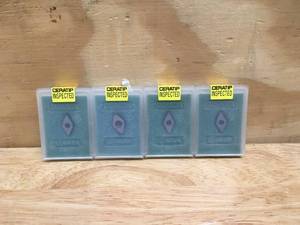 lot 95 image: Lot of 4 - Ceratip Kyocera Cutting Tool Inserts Model # DCMW32.52S2ET0063