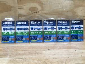 lot 107 image: Lot of 6 - Tapcon 14x1-34 Phillips Head 25 Pack Model # PF4-134P25