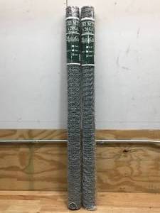 lot 111 image: Lot of  2 - Poultry Netting 48x 25 Galvanized