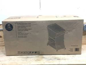 lot 129 image: TK Classics Outdoor Bar Cart Model # BC6950-D978-W01