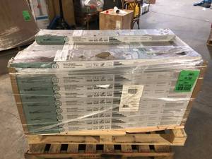 lot 1 image: 34 Boxes ofTrafficMaster Mena Creek Oak 7 mm T x 7.56 in. W Water Resistant Laminate Wood Flooring (26.6 sqftcase) Customer Returns See Pictures