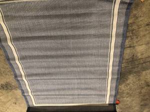 lot 14 image: Hampton Bay Amberview Blue 5 ft. x 7 ft. Border IndoorOutdoor Area Rug  Customer Returns See Pictures
